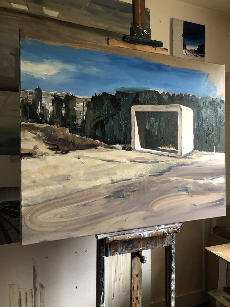 Original Expressionism Outer Space Painting by Robert Bubel