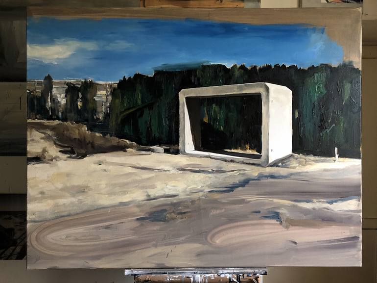 Original Expressionism Outer Space Painting by Robert Bubel