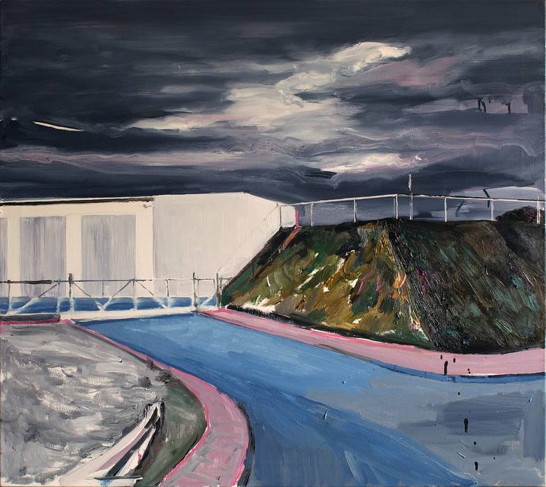 Original Landscape Painting by Robert Bubel | Expressionism Art on Canvas | 'A Short Break On The Way'