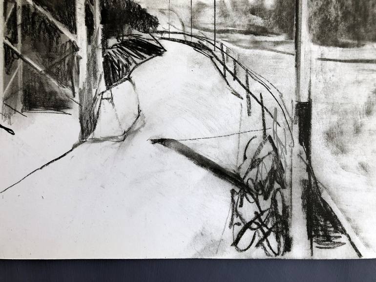 Original Expressionism Landscape Drawing by Robert Bubel