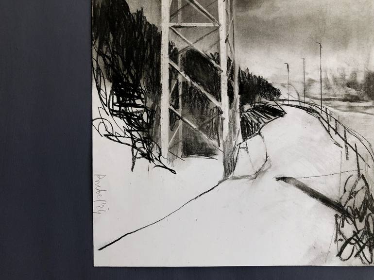 Original Expressionism Landscape Drawing by Robert Bubel