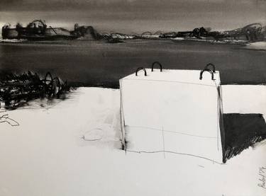 Original Expressionism Landscape Drawings by Robert Bubel