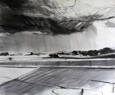 Original Expressionism Landscape Drawing by Robert Bubel