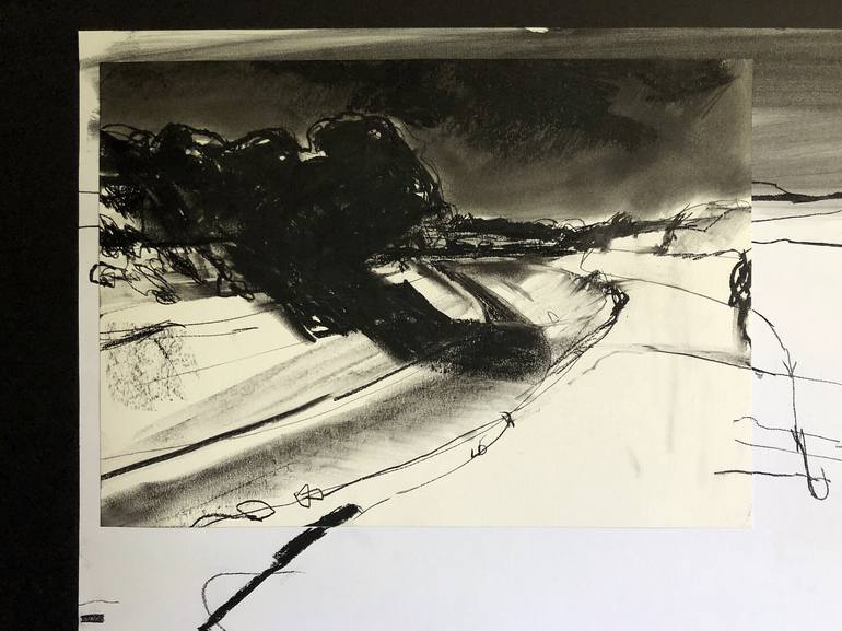 Original Expressionism Landscape Drawing by Robert Bubel