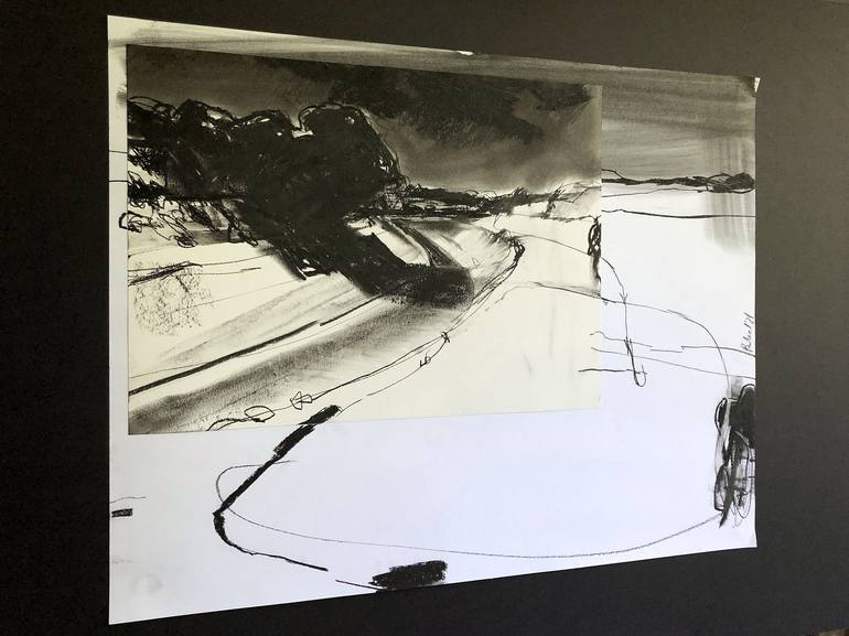 Original Expressionism Landscape Drawing by Robert Bubel