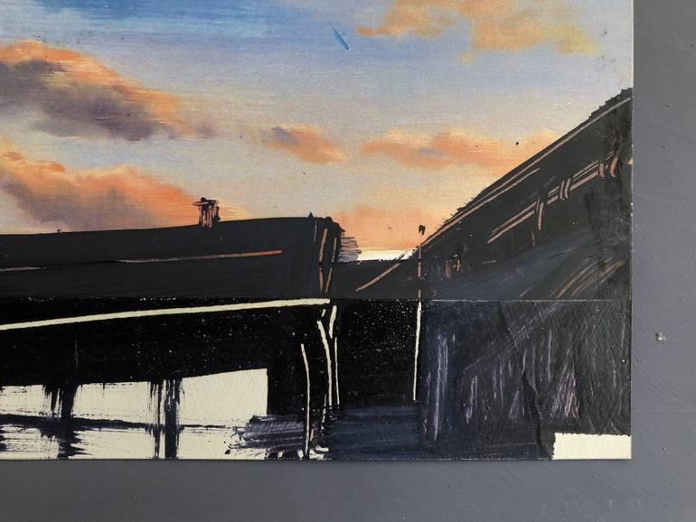 Original Expressionism Cities Collage by Robert Bubel