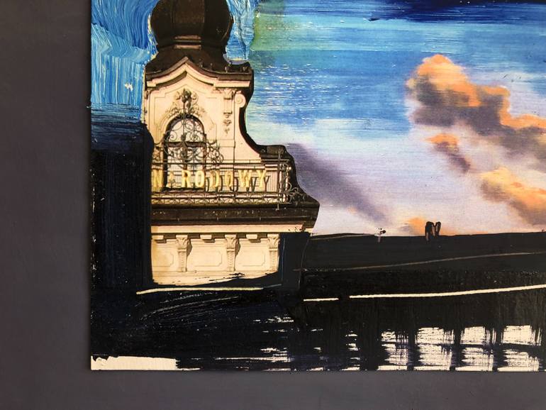 Original Expressionism Cities Collage by Robert Bubel