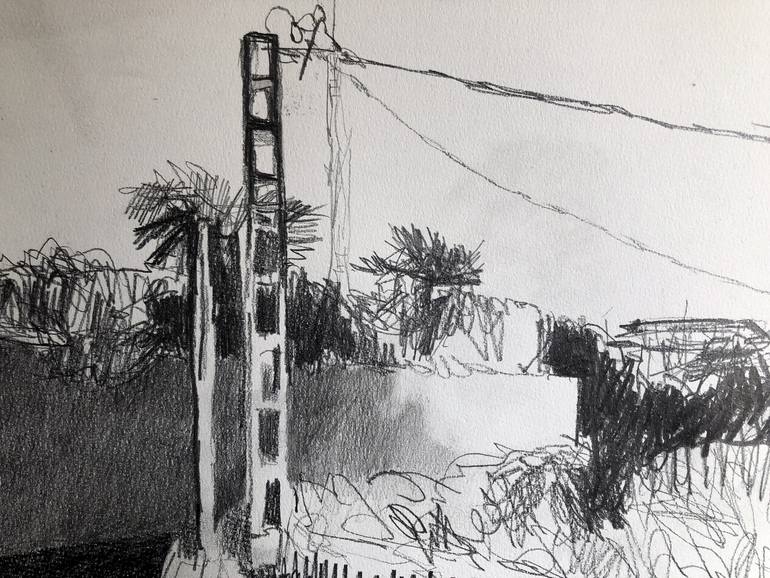 Original Expressionism Landscape Drawing by Robert Bubel