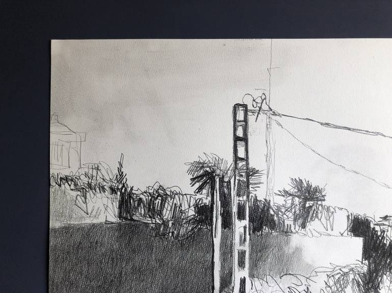 Original Expressionism Landscape Drawing by Robert Bubel
