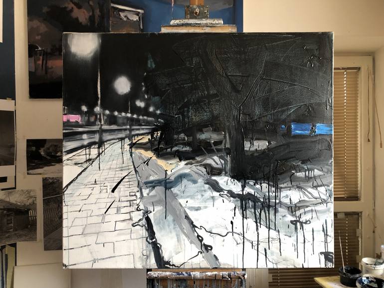 Original Expressionism Landscape Painting by Robert Bubel