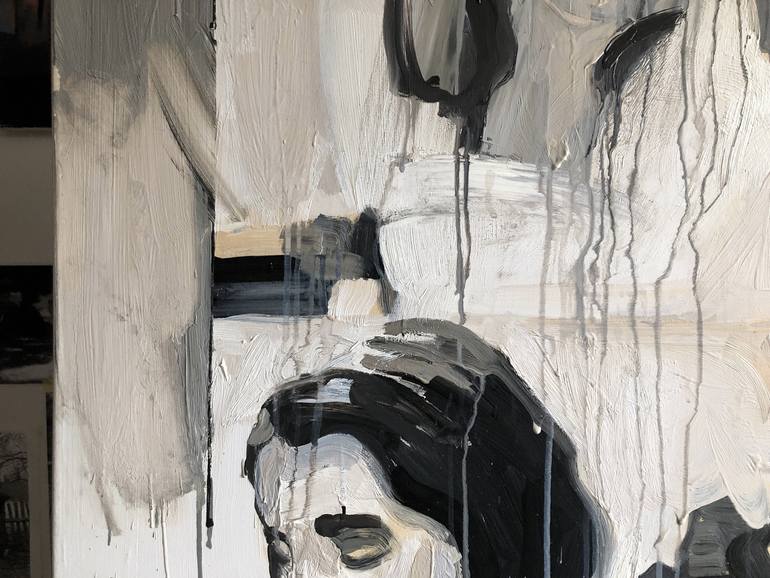 Original Expressionism People Painting by Robert Bubel