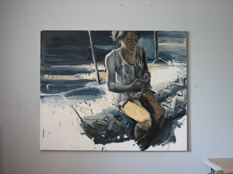 Original People Painting by Robert Bubel