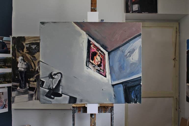 Original Expressionism Outer Space Painting by Robert Bubel