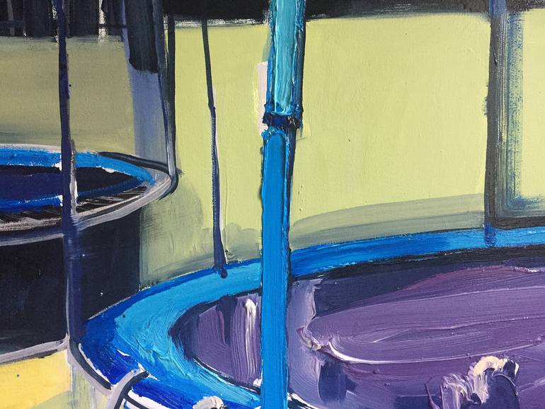 Original Expressionism Outer Space Painting by Robert Bubel