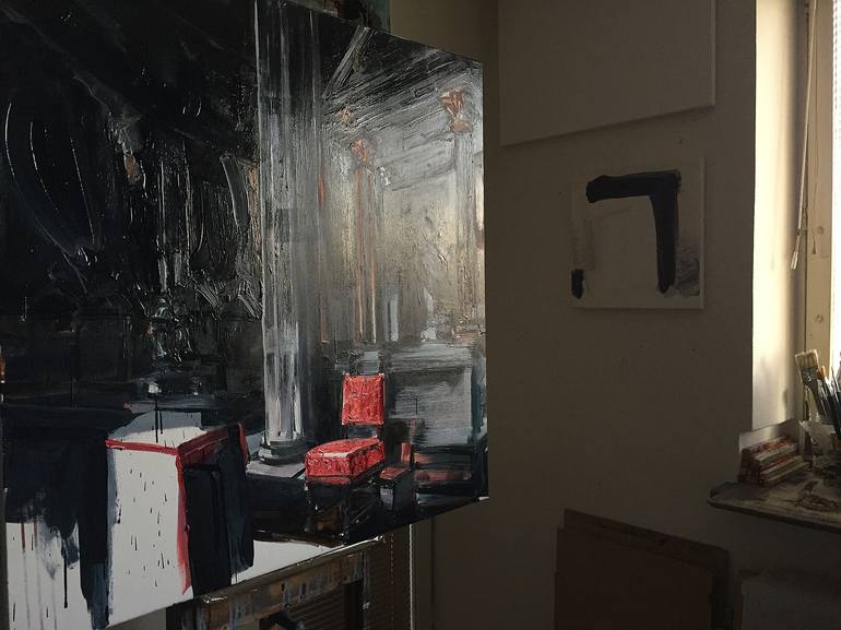 Original Expressionism Outer Space Painting by Robert Bubel