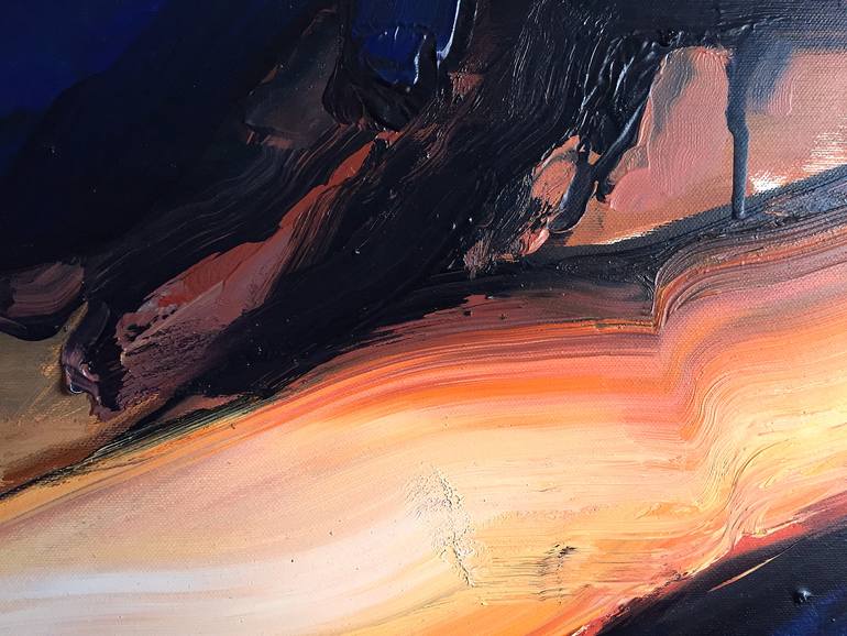 Original Expressionism People Painting by Robert Bubel