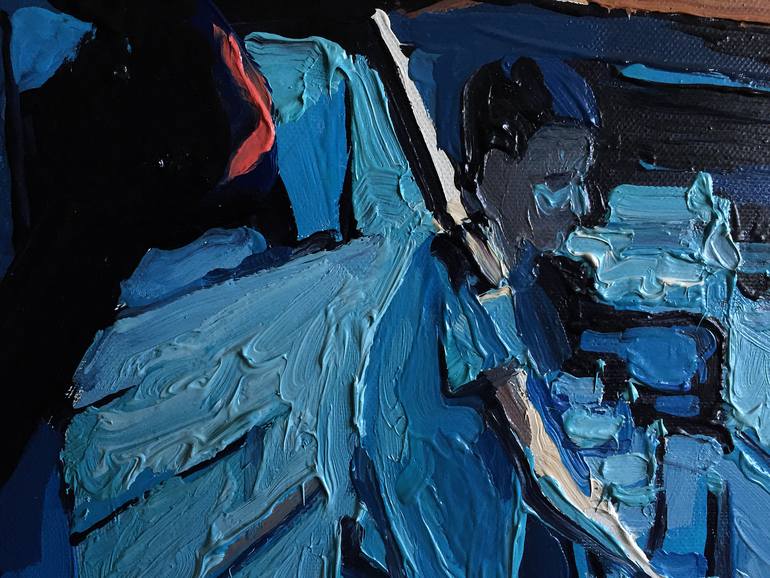Original Expressionism People Painting by Robert Bubel