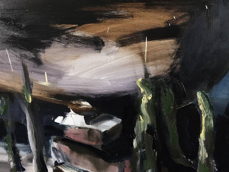 Original Expressionism Outer Space Painting by Robert Bubel