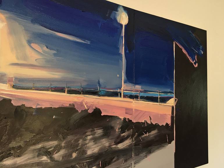 Original Expressionism Outer Space Painting by Robert Bubel