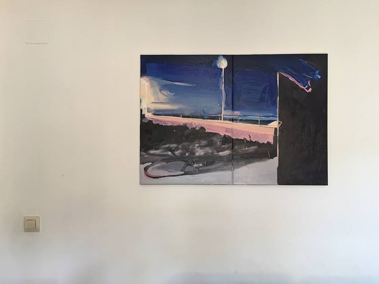 Original Expressionism Outer Space Painting by Robert Bubel