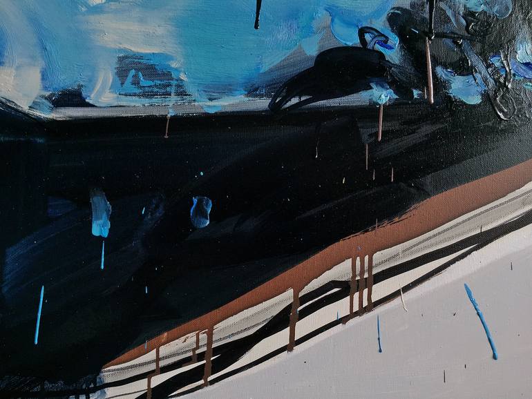 Original Expressionism Outer Space Painting by Robert Bubel