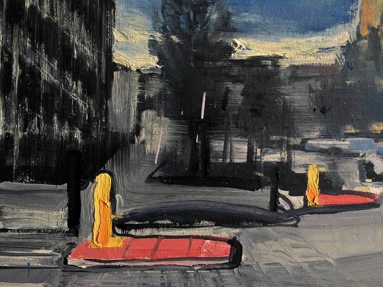 Original Expressionism Cities Painting by Robert Bubel