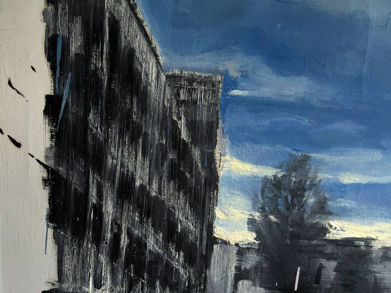 Original Expressionism Cities Painting by Robert Bubel