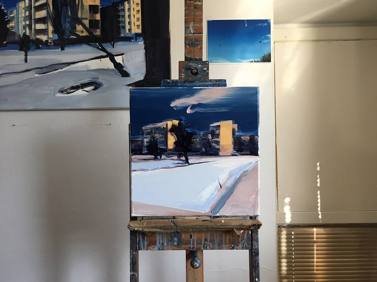 Original Expressionism Landscape Painting by Robert Bubel