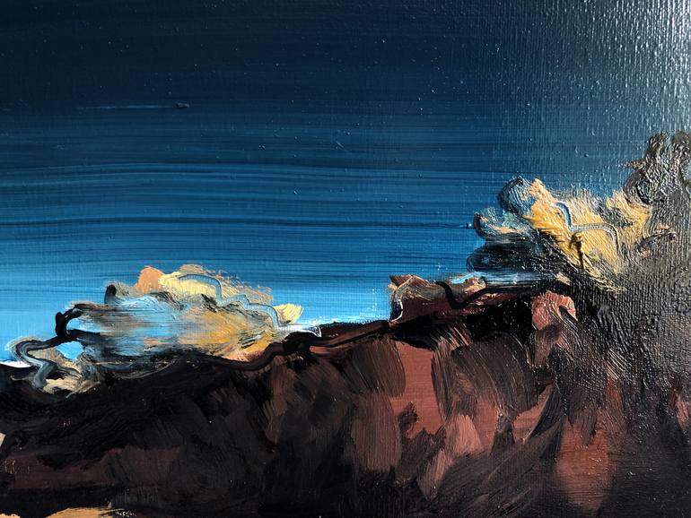 Original Expressionism Outer Space Painting by Robert Bubel