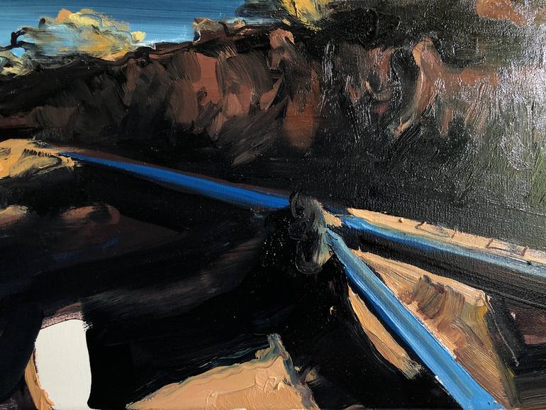 Original Expressionism Outer Space Painting by Robert Bubel