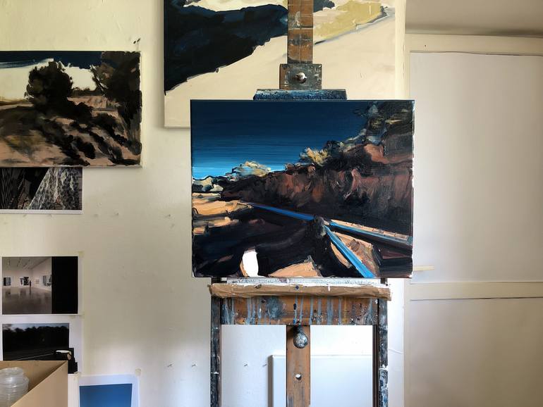 Original Expressionism Outer Space Painting by Robert Bubel