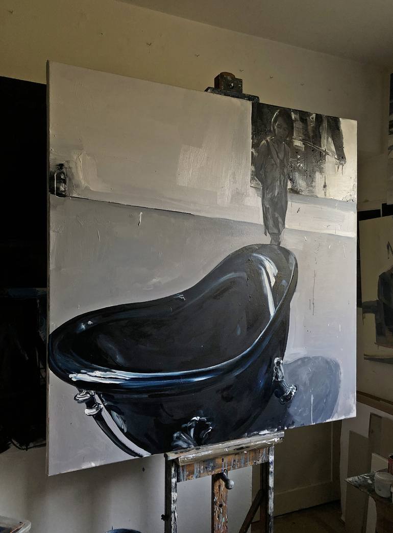 Original Expressionism People Painting by Robert Bubel