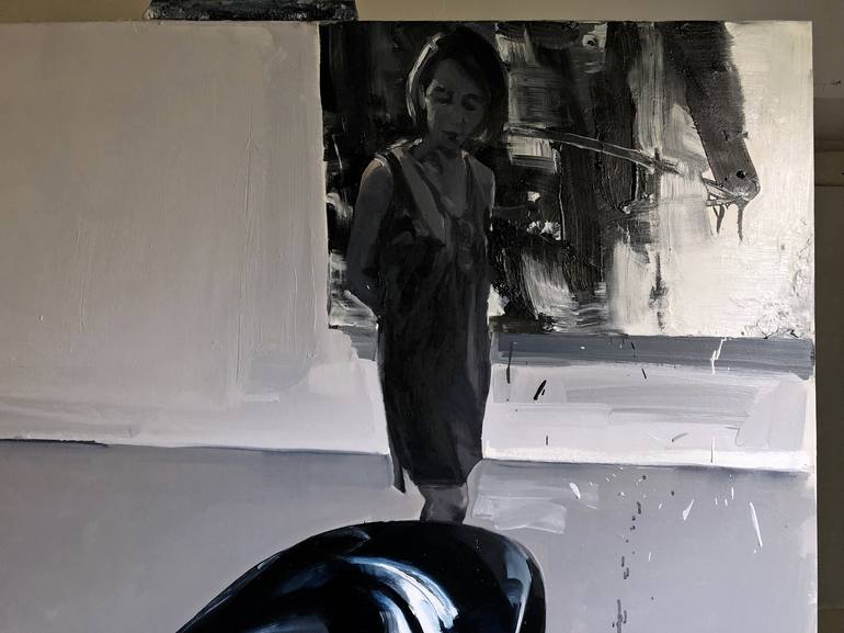 Original Expressionism People Painting by Robert Bubel