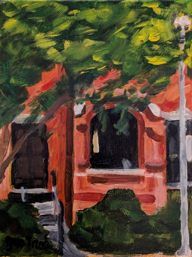 Original Impressionism Architecture Painting by Jimmy Troderman