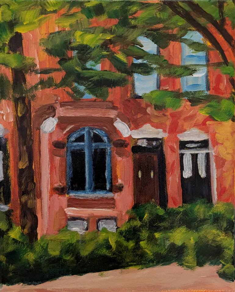 Original Impressionism Architecture Painting by Jimmy Troderman