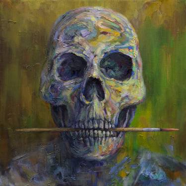 Original Expressionism Mortality Painting by Steve Makse