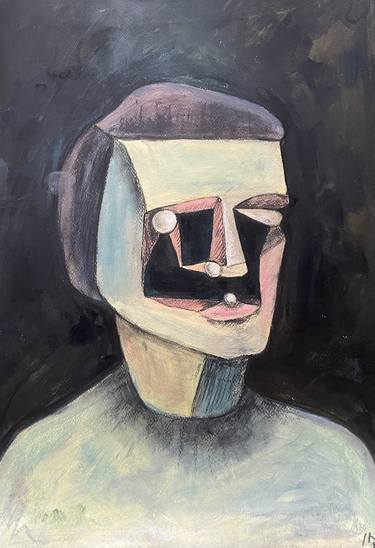 Original Cubism Abstract Painting by Konstanca Koleva