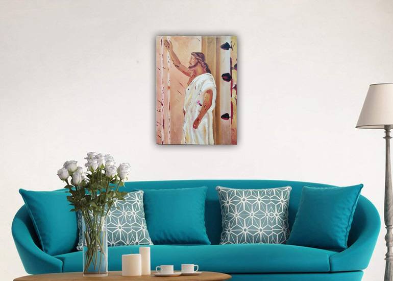 Original Expressionism Religion Painting by Tharuka Peiris