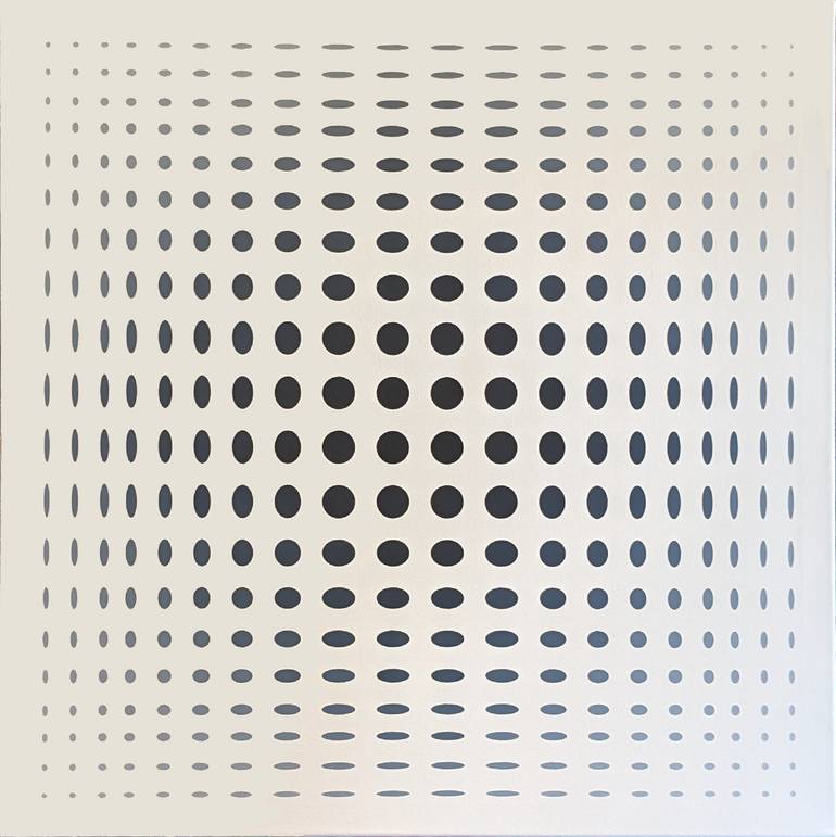 Original Abstract Geometric Painting by Alberto Gonzalez Vivo