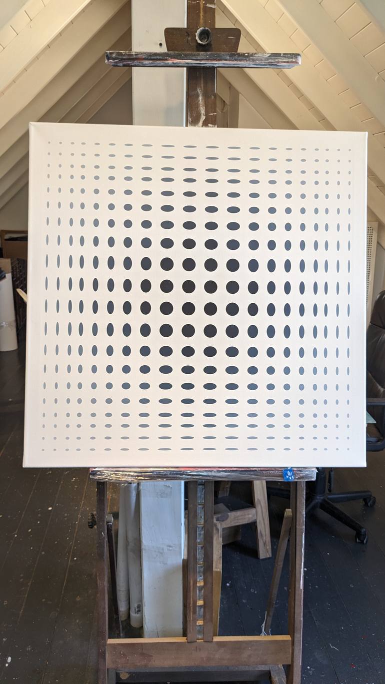 Original Abstract Geometric Painting by Alberto Gonzalez Vivo