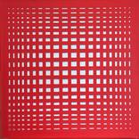 Cuadricula Blanca sobre Rojo y Sombras  II by Alberto Gonzalez Vivo