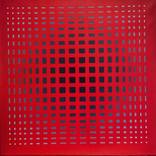 Cuadricula en degradee de grises sobre Rojo by Alberto Gonzalez Vivo