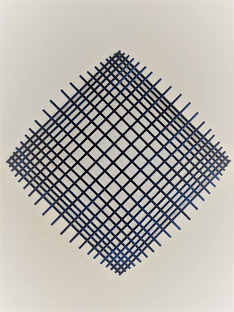 Original Opart Geometric Sculpture by Alberto Gonzalez Vivo