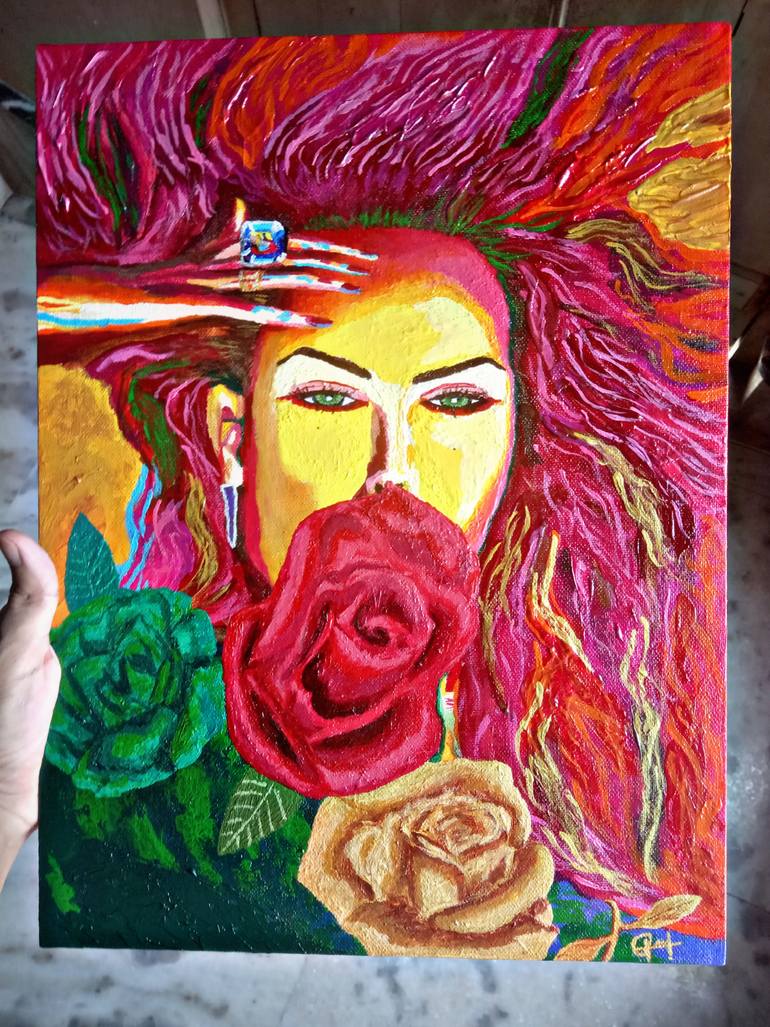 Original Abstract Expressionism Abstract Painting by Jahid Akhtar Gazi