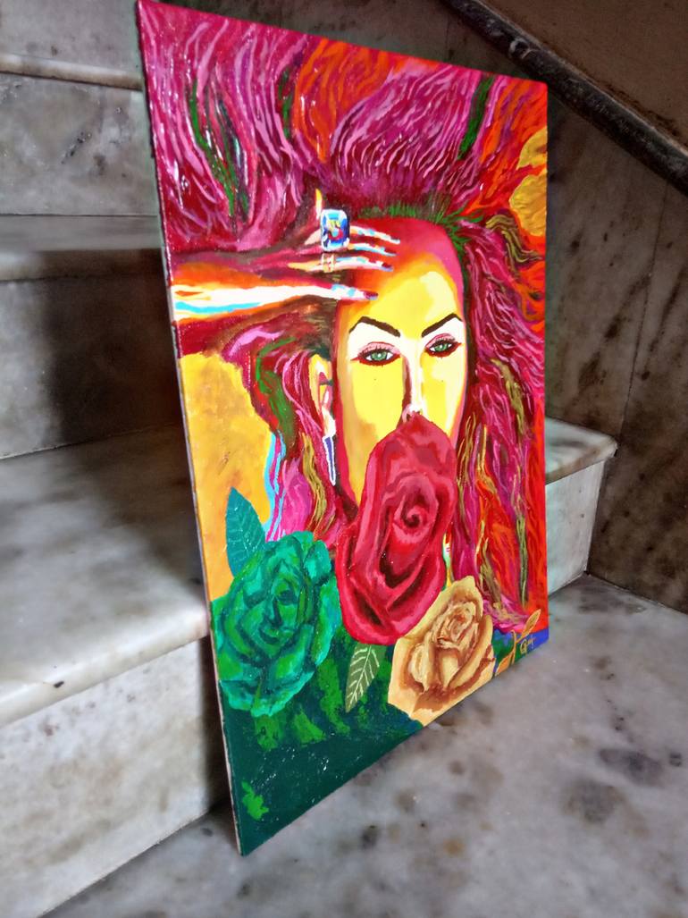 Original Abstract Expressionism Abstract Painting by Jahid Akhtar Gazi