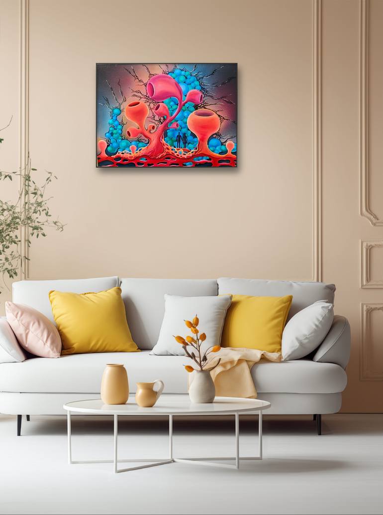 Original Surrealism Fantasy Painting by Gitana Paskeviciene