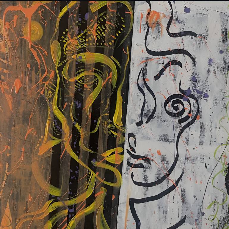 Original Expressionism Abstract Painting by Mahdi Lamani