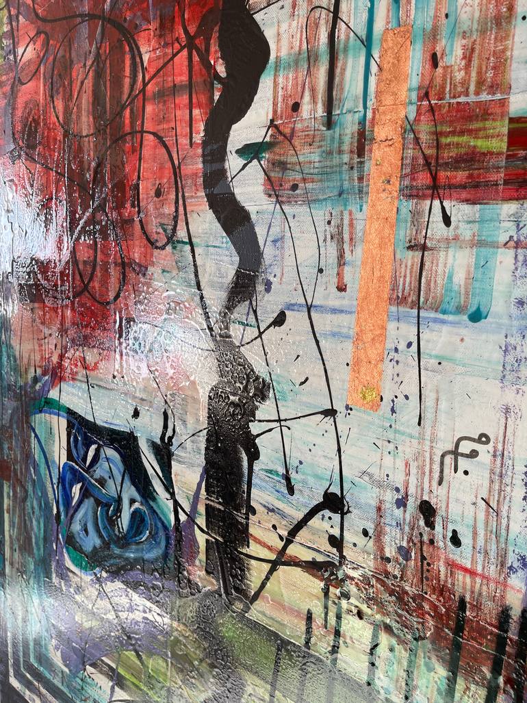 Original Abstract Expressionism Abstract Painting by Mahdi Lamani