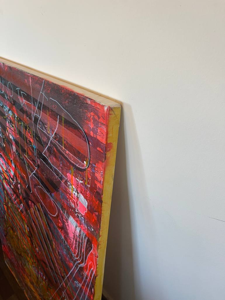 Original Abstract Expressionism Abstract Painting by Mahdi Lamani