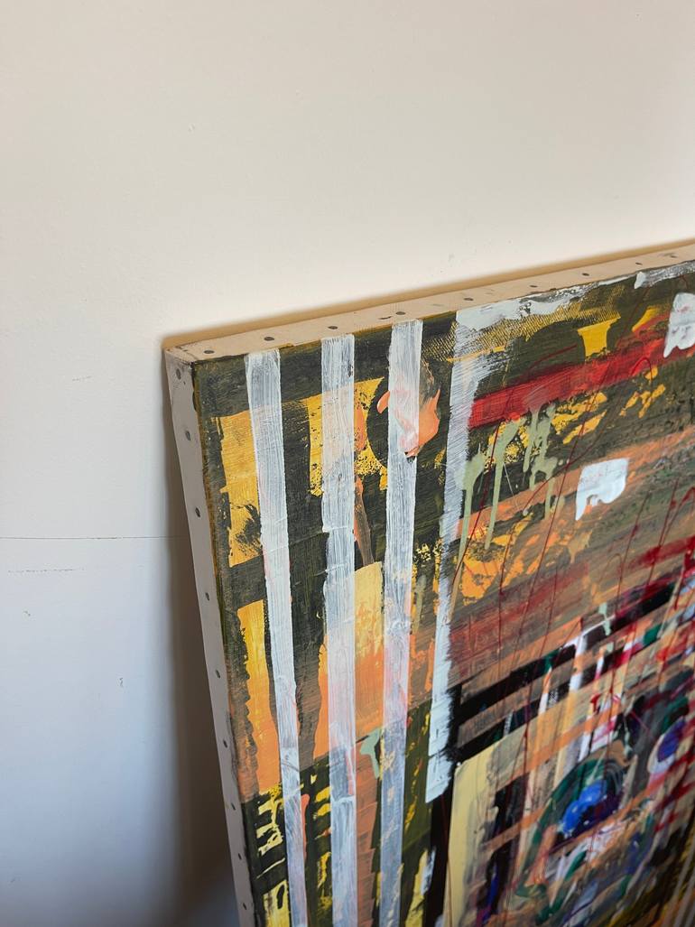 Original Abstract Expressionism Abstract Painting by Mahdi Lamani
